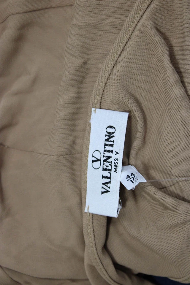 Túnica sin mangas marrón sin mangas cuello en V Valentino Miss V para mujer talla 10 Foto 4 de 4