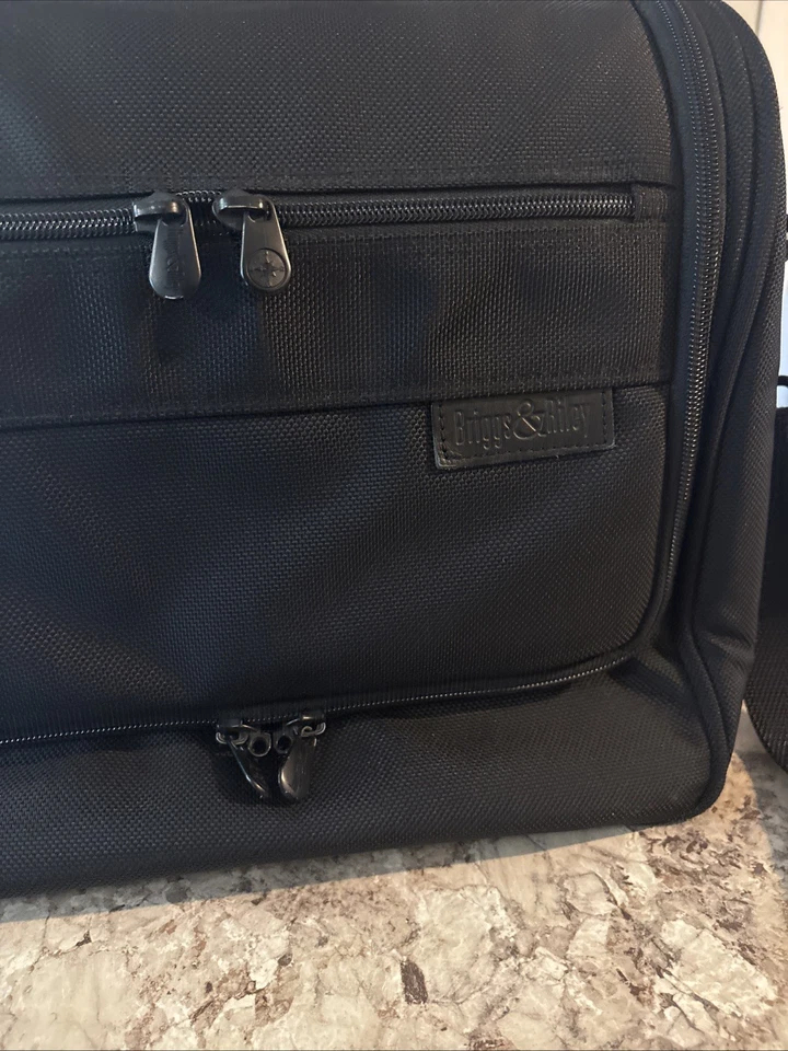 Briggs And Riley Bag Tote Bag Black Duffle Shoulder Bag Carry On Laptop Bag VGUC - Image 4 of 4