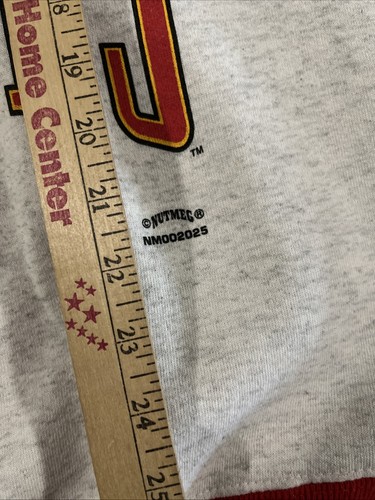 VTG Nutmeg Mills Houston Rockets Sweatshirt Mens L Gray / Red Logos Trim NBA 80s - Picture 9 of 11