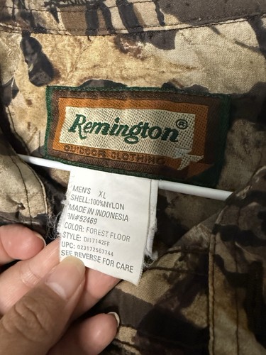 Remington Mossy Oak Breakup Hunting Shirt Men's Sz XL Camouflage Button Up - Picture 3 of 9