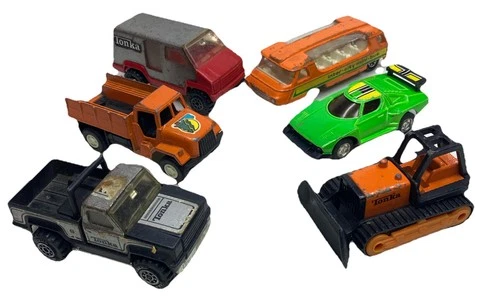 Lot Mostly 70’s Vintage TONKA Van TOOTSIE Truck Corgi Bus Lot