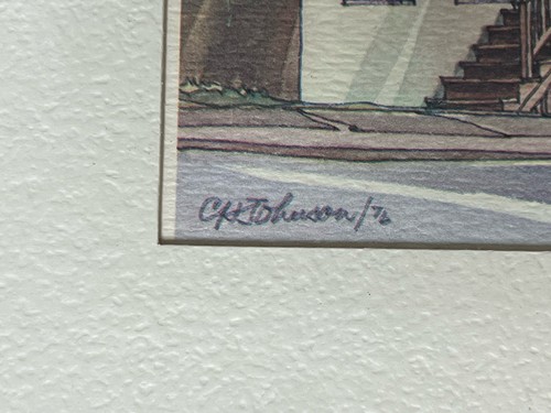 Watercolor Prints CARL JOHNSON 1975 GALENA HISTORIC Homes Framed SET OF 4 *SEE - Picture 8 of 23