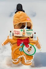 NWT Merry & Bright Dog Christmas Halloween Gingerbread Costume Small