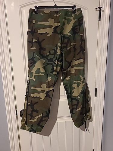 Military Gore Tex Pants Med Regular Extended Cold Weather Trousers Woodland Camo - Picture 4 of 6