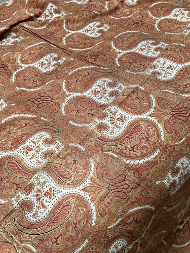 VTG Antique 1860s VICTORIAN CIVIL WAR ERA *PAISLEY Wool Challis BLANKET SHAWL - Picture 11 of 12