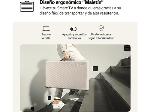 SMART TV- LG Stanbyme Go 27LX5QKNA, Procesador Inteligente α7 4K Gen5 + GARANTÍA - Imagen 6 de 12