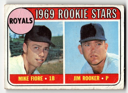 1969 Topps Royals Rookie Stars Fiore Rooker #376 LOW MID GRADE FILLER - Picture 1 of 2