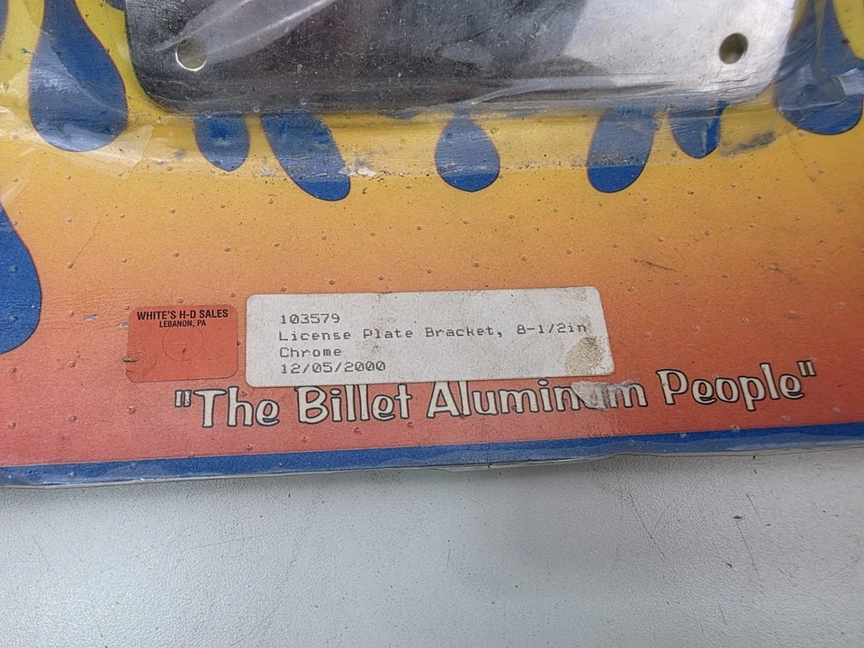 Suporte de placa de licença cromado fat-bob fender Harley custom chopper 8 1/2 pro one - Imagem 2 de 4