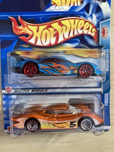 Hot wheels Porsche 911 GT1-98 + Mercedes CLK-LM rare vintage new on cards 2001/2 - Picture 2 of 13