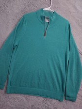 Tommy Bahama Pullover Mens Medium Quarter Zip Pullover Mock Neck Knit Beach M