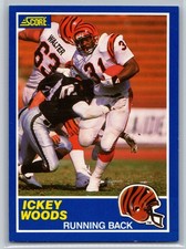 1989 Score #63 Ickey Woods RC Cincinnati Bengals