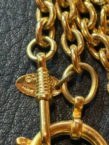 CHANEL Necklace Pendant choker 31 Rue Cambon Gold Plate Medal Coin Chain Swing - Picture 9 of 24