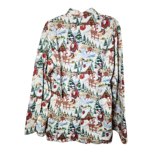 Loudmouth Golf North Pole Country Club Christmas Long Sleeve Shirt Medium Santa - Bild 8 von 8