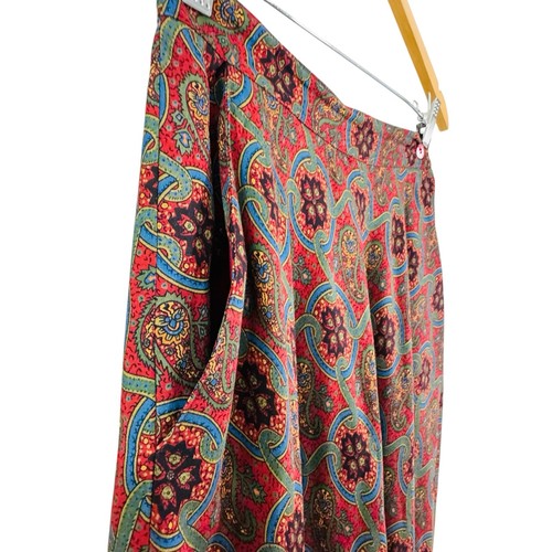 Vintage Liz Claiborne 2pc Skirt Top Set 8 Paisley A Line Midi Modest Secretary - Picture 9 of 20