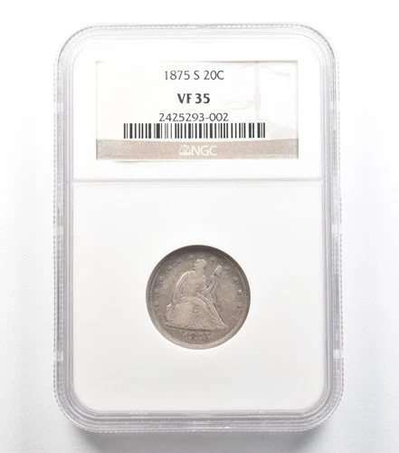 1875-S Seated Liberty Twenty Cents VF35 NGC *5569