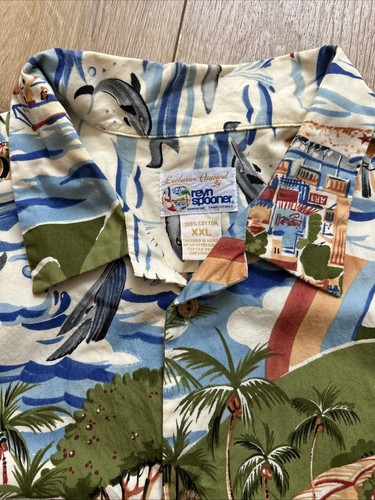REYN SPOONER Hawaii Aloha Hemd Lahaina Cheeseburger in Paradise Vintage Herren XXL - Bild 8 von 12