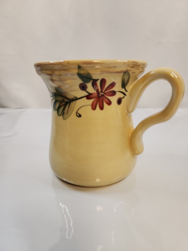 Pfaltzgraff 2007 Hand Painted Fruit Bounty Yellow Mug Cup  Flowers Replacement 