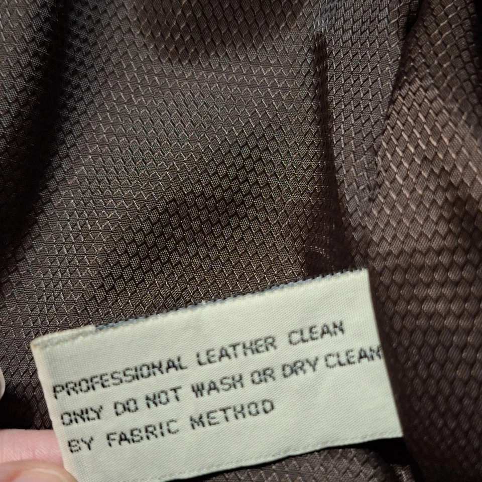 Chaqueta de Vuelo Roundtree Yorke Hombres XL Cuero Marrón Bombardero De Colección Clásica Años 90 Grunge Foto 4 de 4