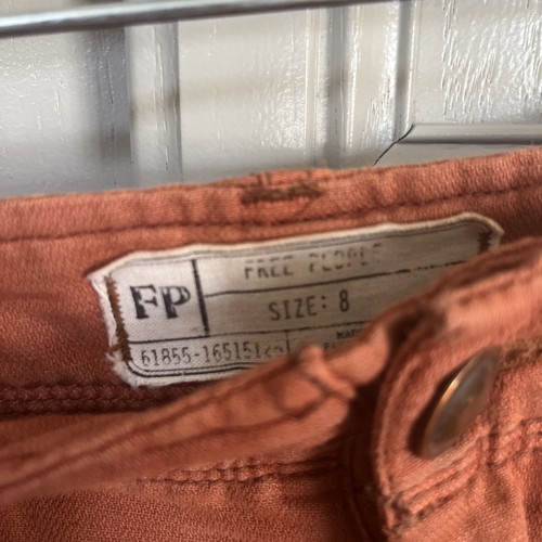Free People Flat Front Chino Shorts In Cigar/penny Brown $78 Sz 8 - Picture 5 of 10