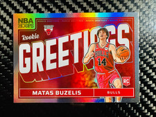 Matas Buzelis 2024-25 Panini Hoops Rookie Greetings Holo RC #16 Bulls