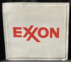 Vintage Exxon 2 Sided Hard Plastic Sign 20”x 22” Very Rare @W