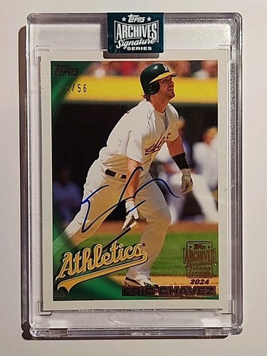 2024 Archives Signature Series Baseball ERIC CHAVEZ 2010 Topps #613 Auto #14/56 - Picture 1 of 4