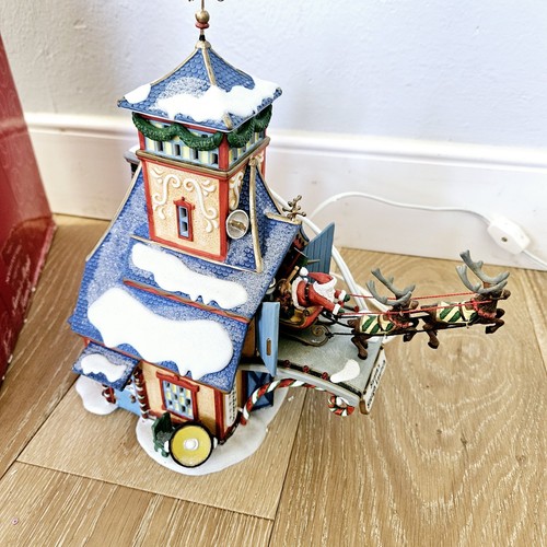 Dept 56 Babbo Natale slitta lancio Polo Nord set regalo 56734 con extra in scatola - Foto 10 di 16