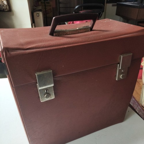 Vintage LP Schallplatte Tragetasche Aufbewahrungstasche Vinyl Alben bitte lesen Ersatzteile Reparaturen