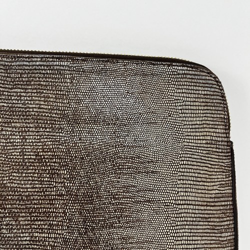 India Hicks Gecko Leder Print The Insider Clutch braun Tasche Reißverschluss - Bild 9 von 17
