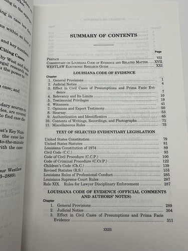 Handbook On Louisiana Evidence Law 2004 - Pugh , Force , Rault & Triche - Bild 5 von 20