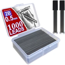 1000 X 0.5mm lead refill 2B Mechanical Pencil Refill Automatic Pencil Lead Black
