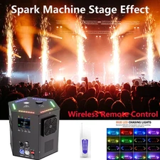 1200W Prismatic Cold Spark Machine RGB Stage Effect DMX Wedding Firework Machine