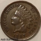 1907 Indian Head Cent Penny XF-AU Extremely Fine-About Uncirculated