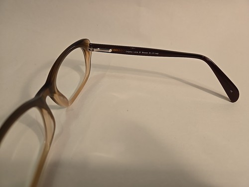 Legacy Lane 27 Designer Eyeglasses Brown Clear Fade 51-17-140 Flex Hinges - Bild 5 von 7