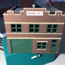 Ho Scale Building.  Assembled.  Fire Station Building.  Nice