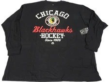 New Chicago Blackhawks Mens Big & Tall Sizes 3XL-4XL-5XL Majestic Black Shirt