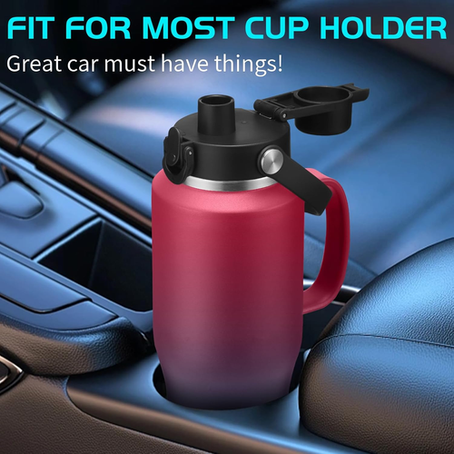 32/40 OZ Water Bottle with Handle, Stainless Steel Insulated Tumbler with Straw - Picture 2 of 8
