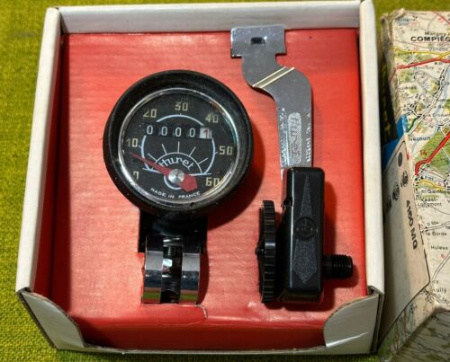 NOS Vintage HURET Speedometer Odometer MILES Universal Wheel Size Tire Drive - Picture 2 of 4