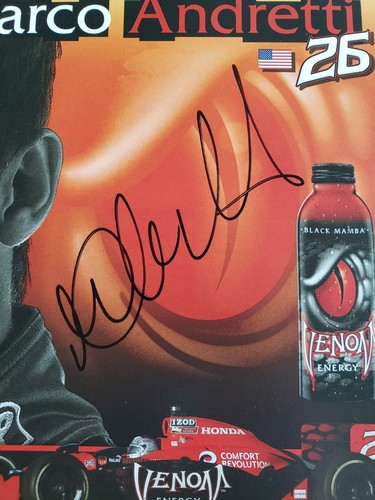 Marco Andretti Indy Car 8 x 6.25 Signed Photo Card - Picture 2 of 3