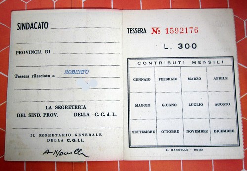 1960 TORINO CGIL CARD - Picture 2 of 2