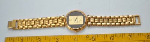 RARE Vintage Salvi Ingot 18k Yellow Gold 20 gr Electroplated Dress Watch - Picture 5 of 7