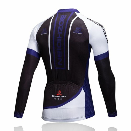 Camiseta deportiva de ciclismo de lana térmica para hombre manga larga invierno S-5XL - Imagen 3 de 72