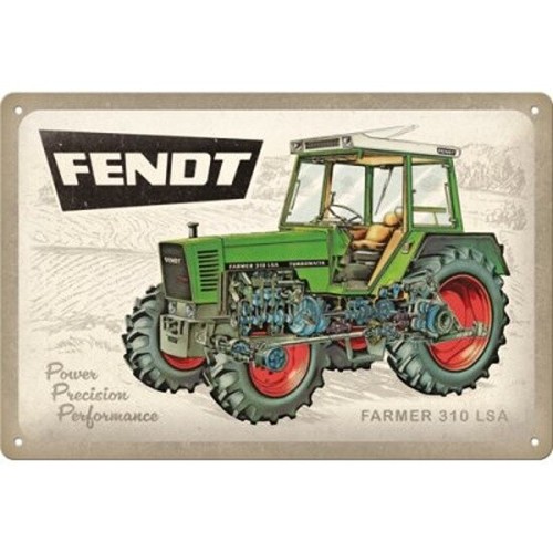 Fendt Traktor Nostalgie Blechschild 30 cm Tin Sign shield Farmer 310 LSA - Bild 2 von 2