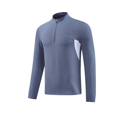 Men's T-shirt Half Zip Up Gym Long Sleeve Tights Fast Dry Running Outdoor Sports - Picture 17 of 29