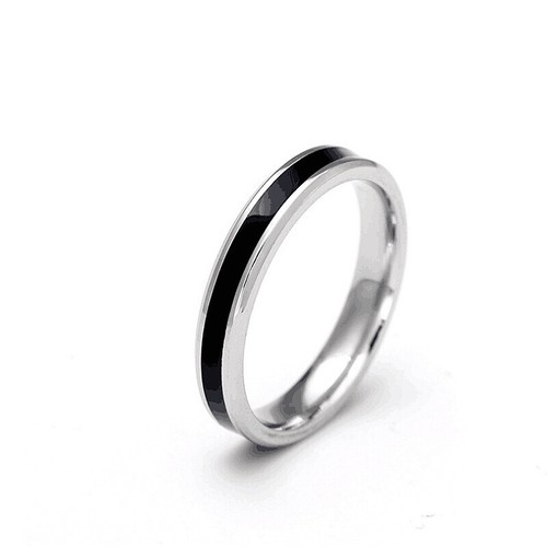 Band Jewelry Black For Steel Size 6-12 Ring Fashion Titanium Women Men Stainless - Picture 16 of 25