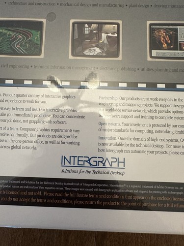 MicroStation PC Bentley InterGraph 1993 CAD Graphics v5 Vintage Sealed NOS - Picture 5 of 12