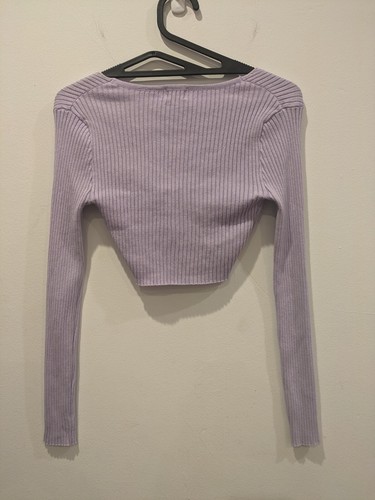 Cotton On Lilac Knit Crop Size Xs - Picture 3 of 5
