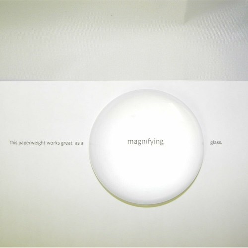 PAPERWEIGHT MAGNIFIER - Dome Magnifier/Paperweight, 3.25"OPTICAL CRYSTAL - Picture 2 of 2