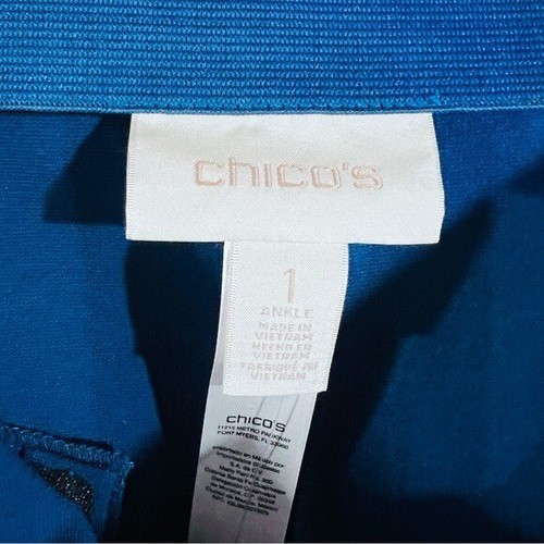 Chico's NWT Juliet Ankle Ultimate Fit Pants in Victorian Blue Size 1 - Picture 7 of 10