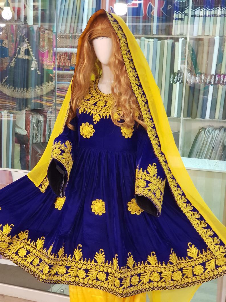 Afghan Kuchi Dress アフガニスタン　ドレス Afghan Vintage Dress, Traditional Handmade Kuchi Tribal